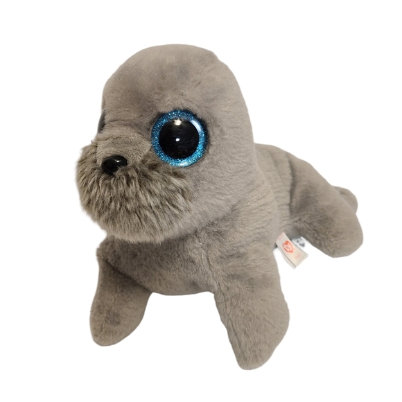 Ty Beanie Boos Wiggy the Gray Walrus 10" Plush Animal - Picture 1 of 7